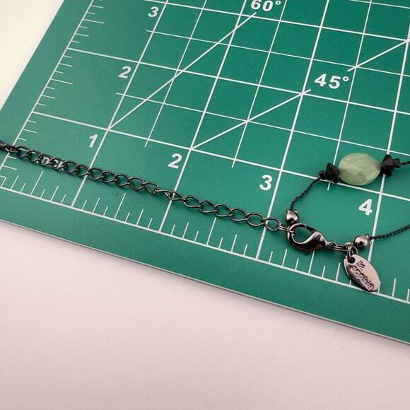 Lia Sophia “Pepper-Mint” Crystal Glass Resin Beads Lariat Necklace - Picture 7 of 7